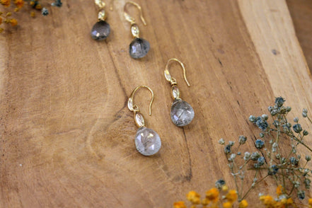 Boucles d'oreilles TOUT SIMPLEMENT phrénite épidote