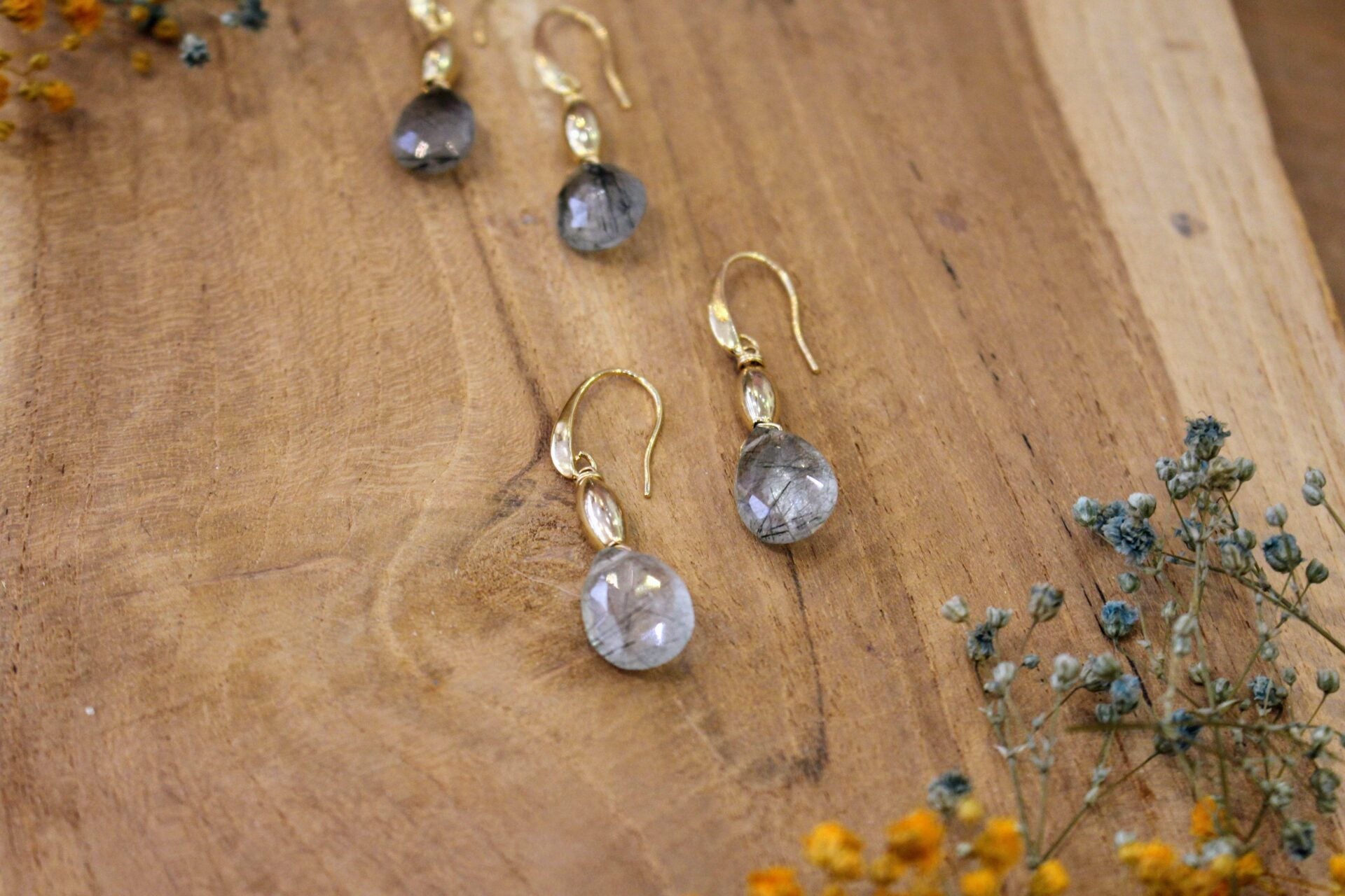 Boucles d'oreilles TOUT SIMPLEMENT phrénite épidote